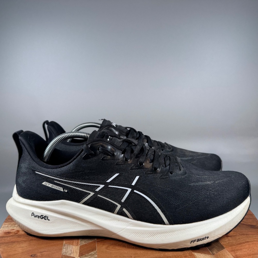 ASICS GT-2000 13 Mens 11 Wide Running Shoes Black White PureGEL FF Blast